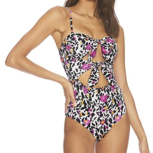 Beach Riot Mila One Piece Swim Bathing Suit One Piece Swimsuit Animal Print XS - Picture 2 of 10